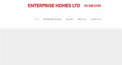 Desktop Screenshot of enterprisehomes.co.nz